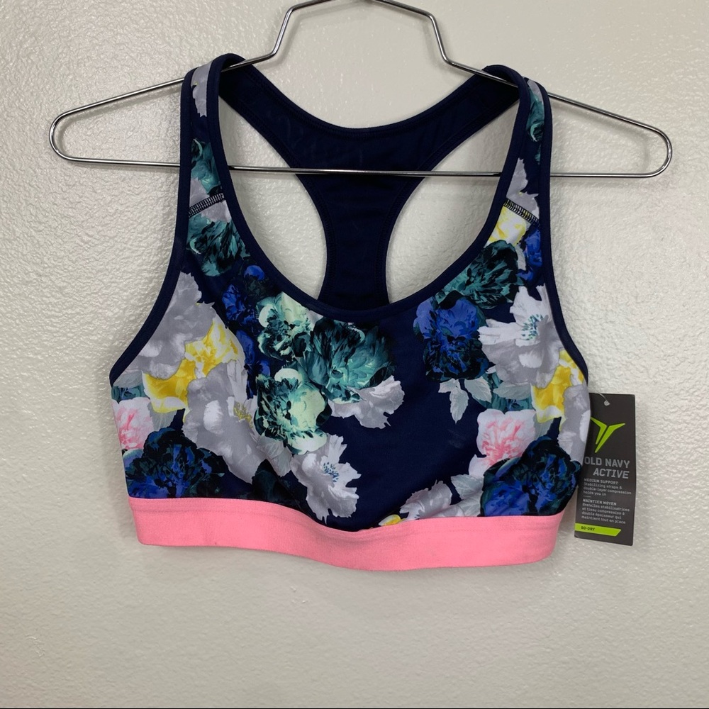Floral sports bra